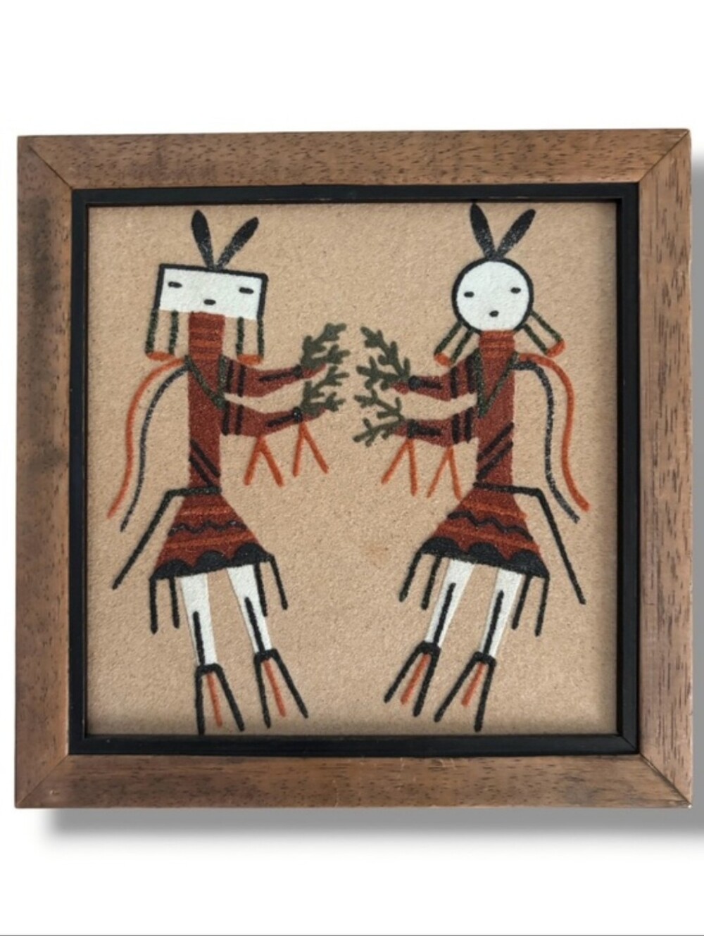 VINTAGE Navajo Sand Painting Yei Bei Chai Rainbow Holy People